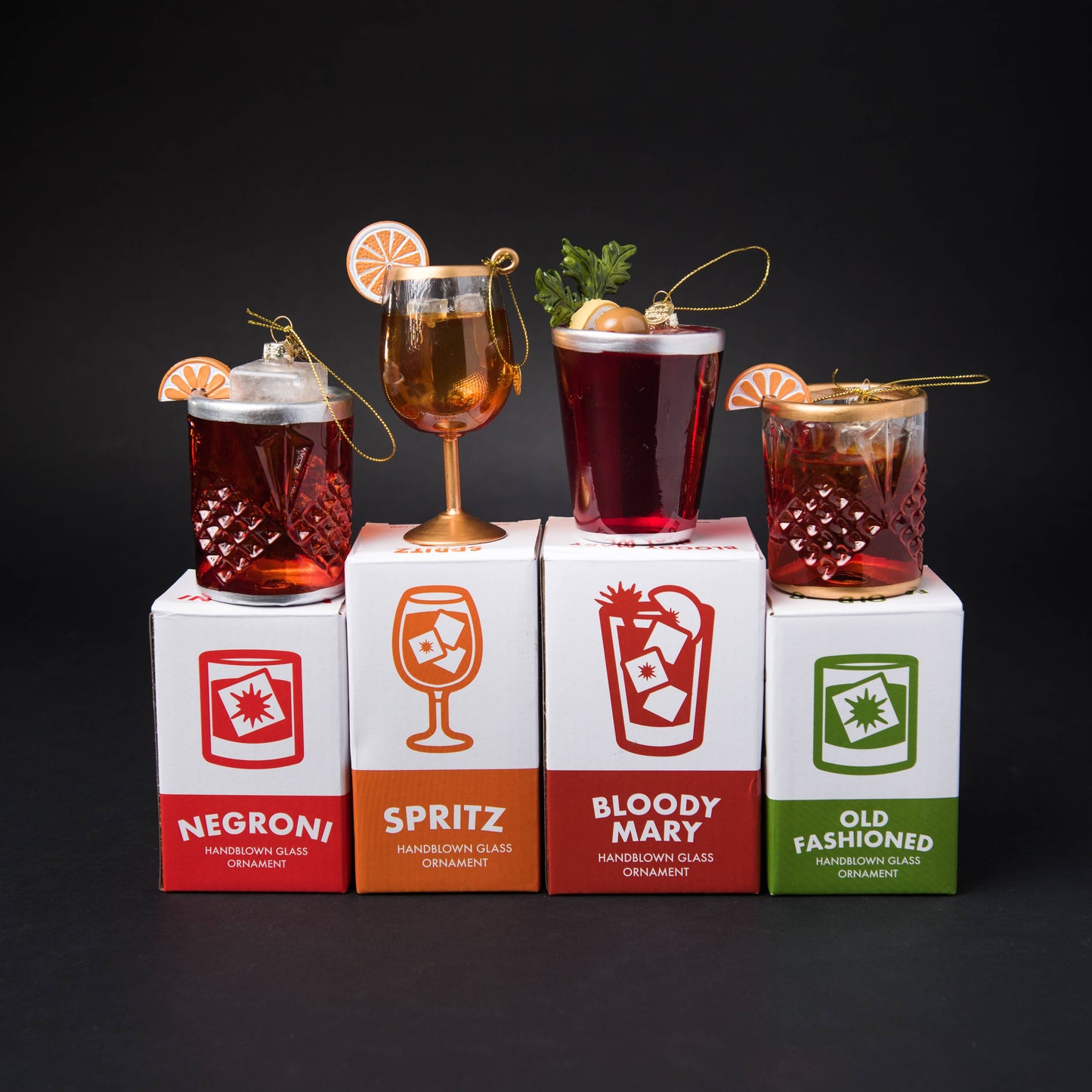 Negroni Cocktail Holiday Ornament Christmas Decor