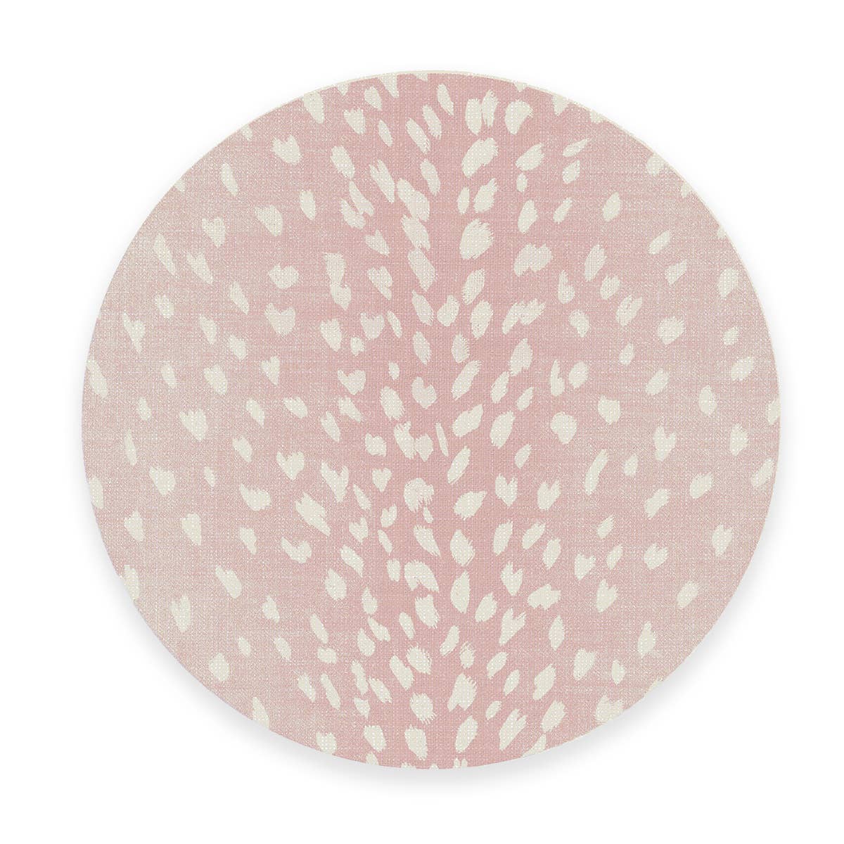 Blush Antelope Linen Placemats: Round- Set of 4