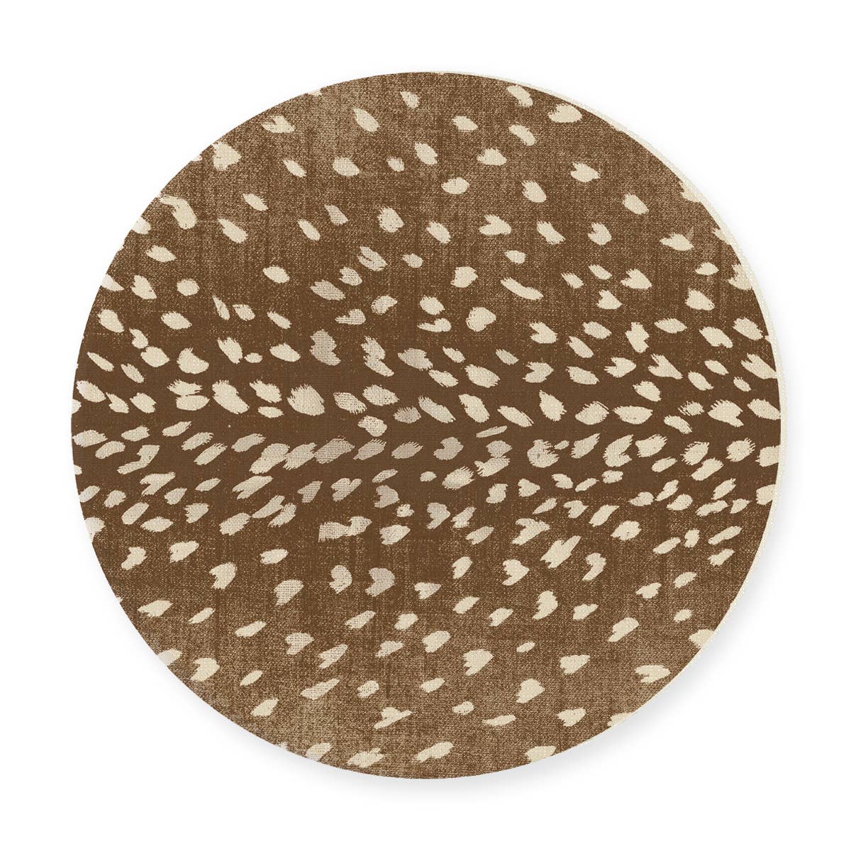Rusty Antelope Linen Placemats: Round- Set of 4