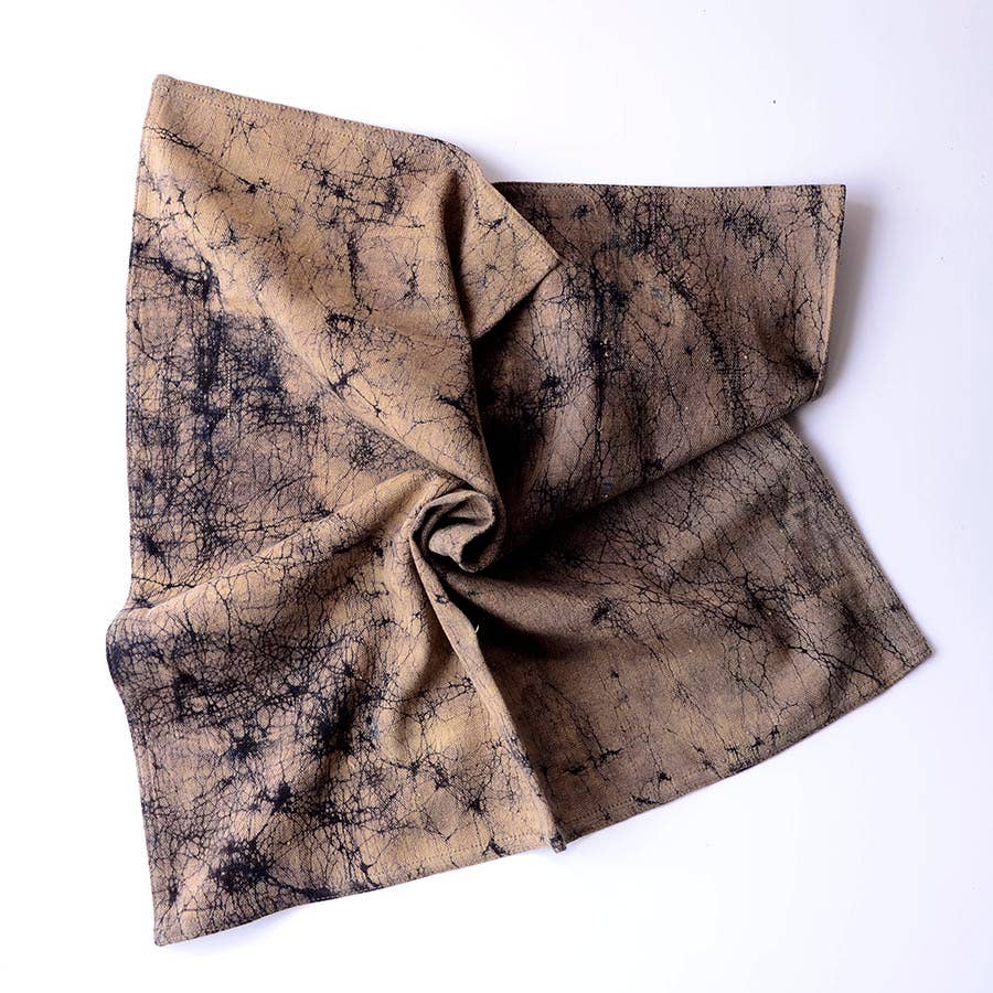 Hand Dyed Solid Organic Cotton Napkin (Set of 4)-Brown Night