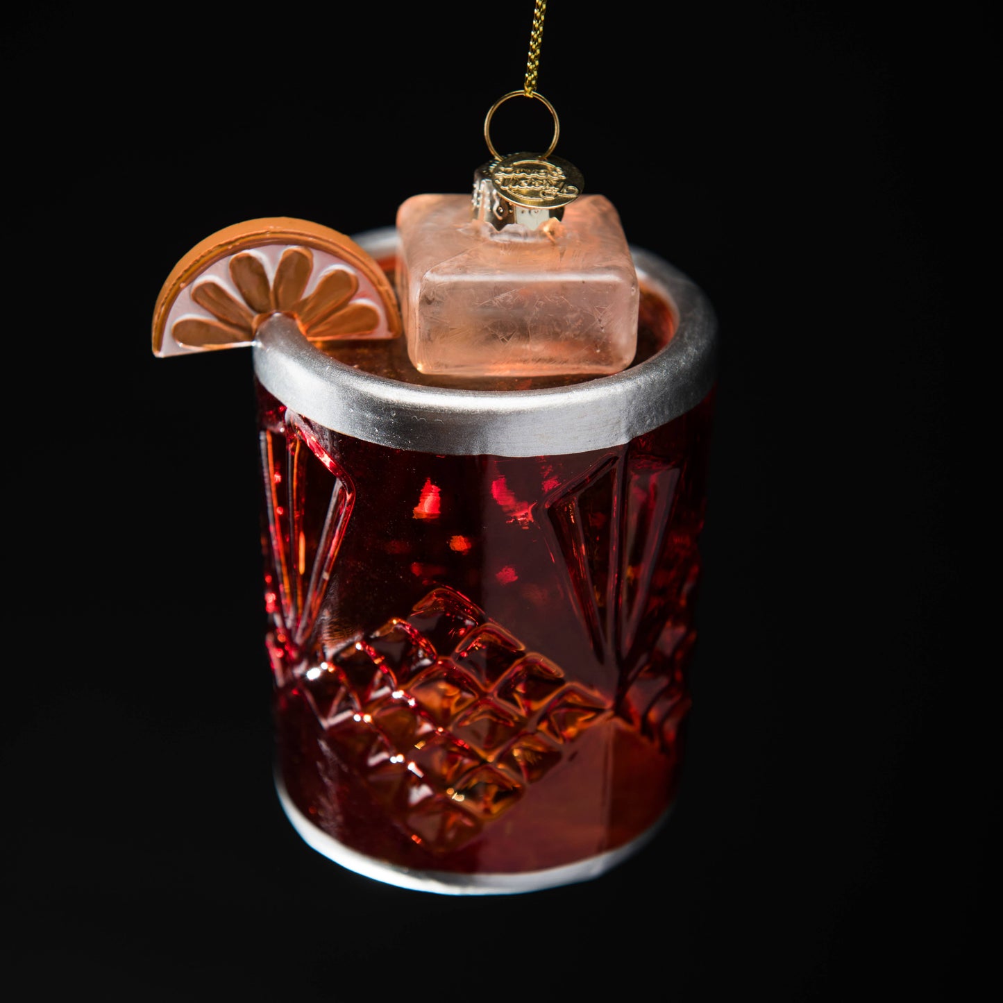 Negroni Cocktail Holiday Ornament Christmas Decor