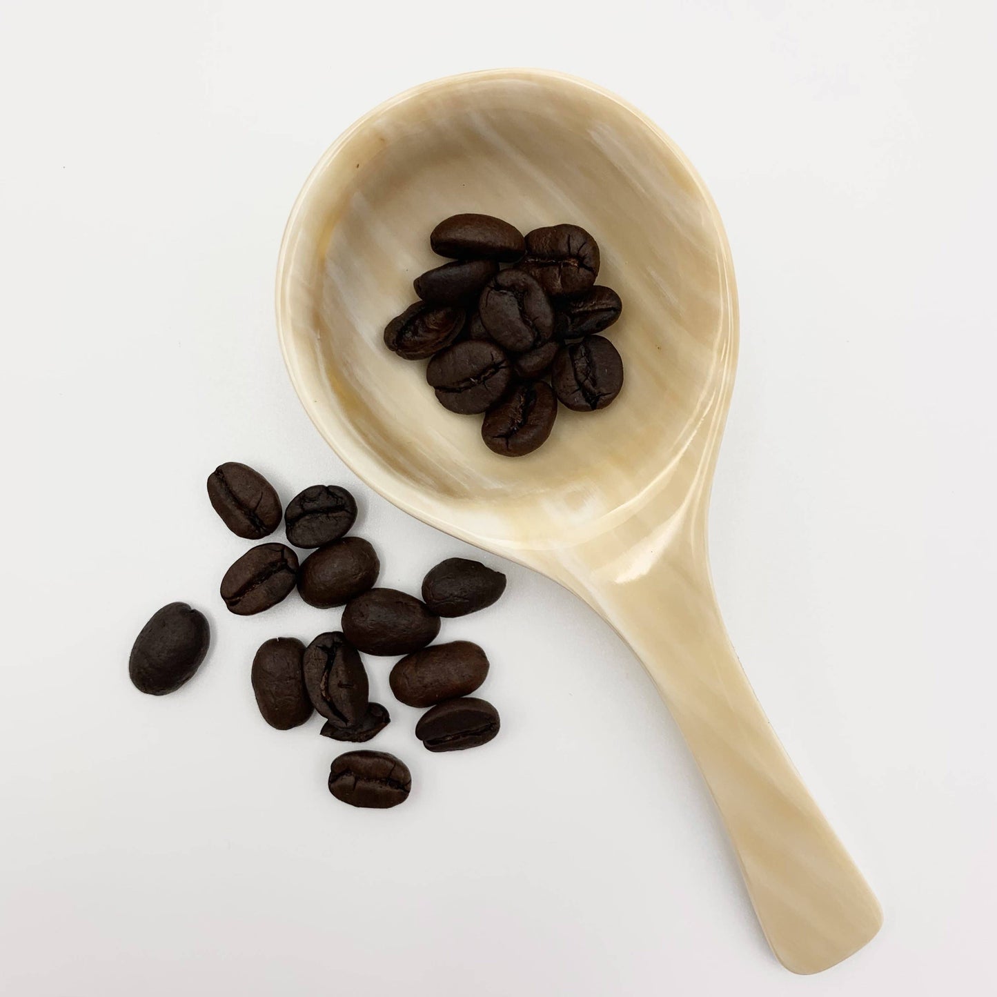 Short Handle Horn Coffee Scoop