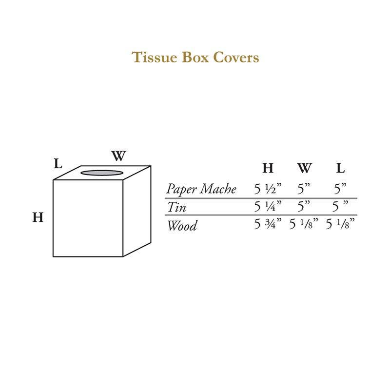 Tortoise Shell Tissue Box Cover: Paper Mache