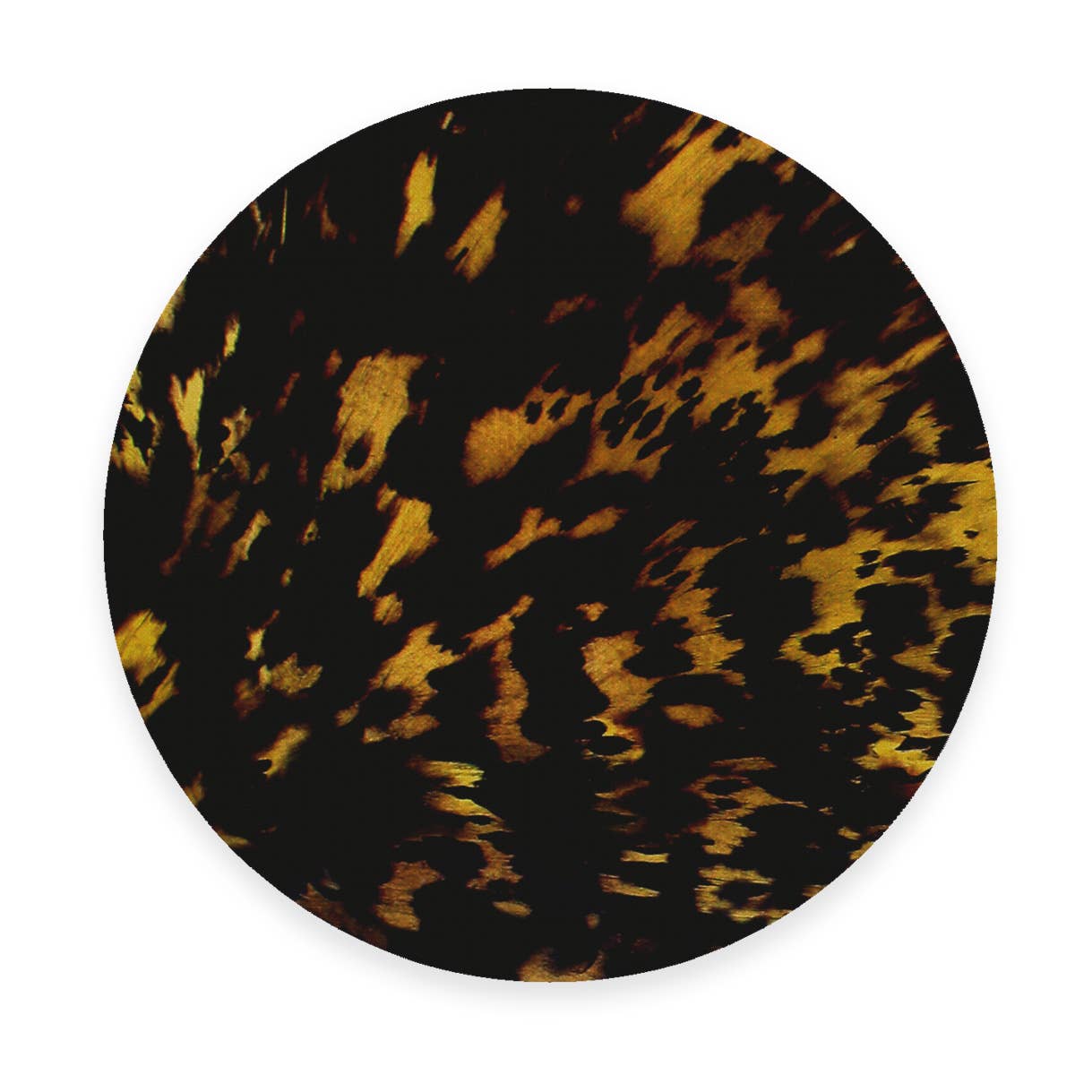 Tortoise Shell Linen Placemats: Round- Set of 4