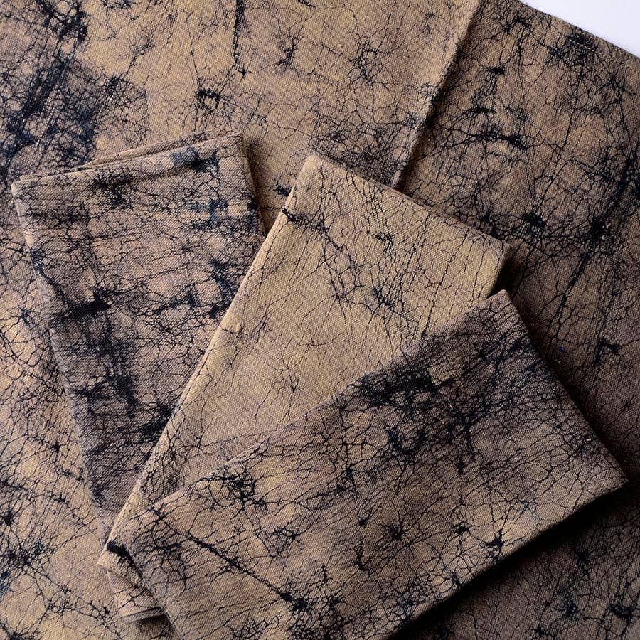 Hand Dyed Solid Organic Cotton Napkin (Set of 4)-Brown Night