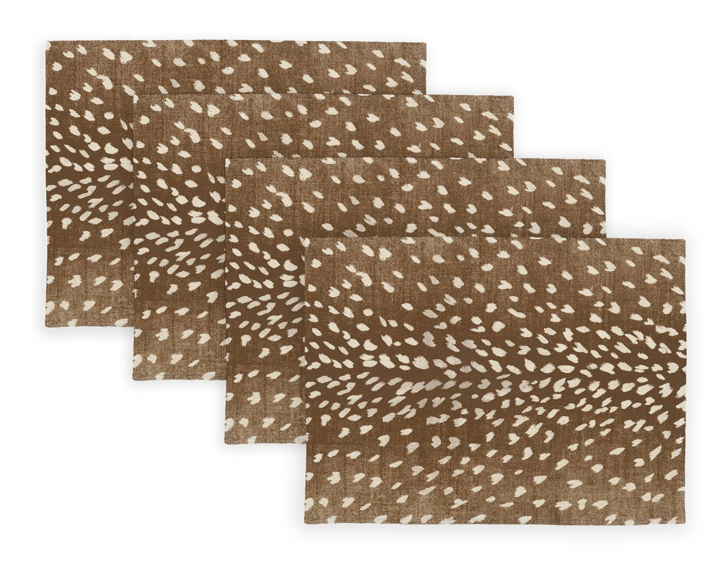 Rusty Antelope Linen Placemats: Round- Set of 4