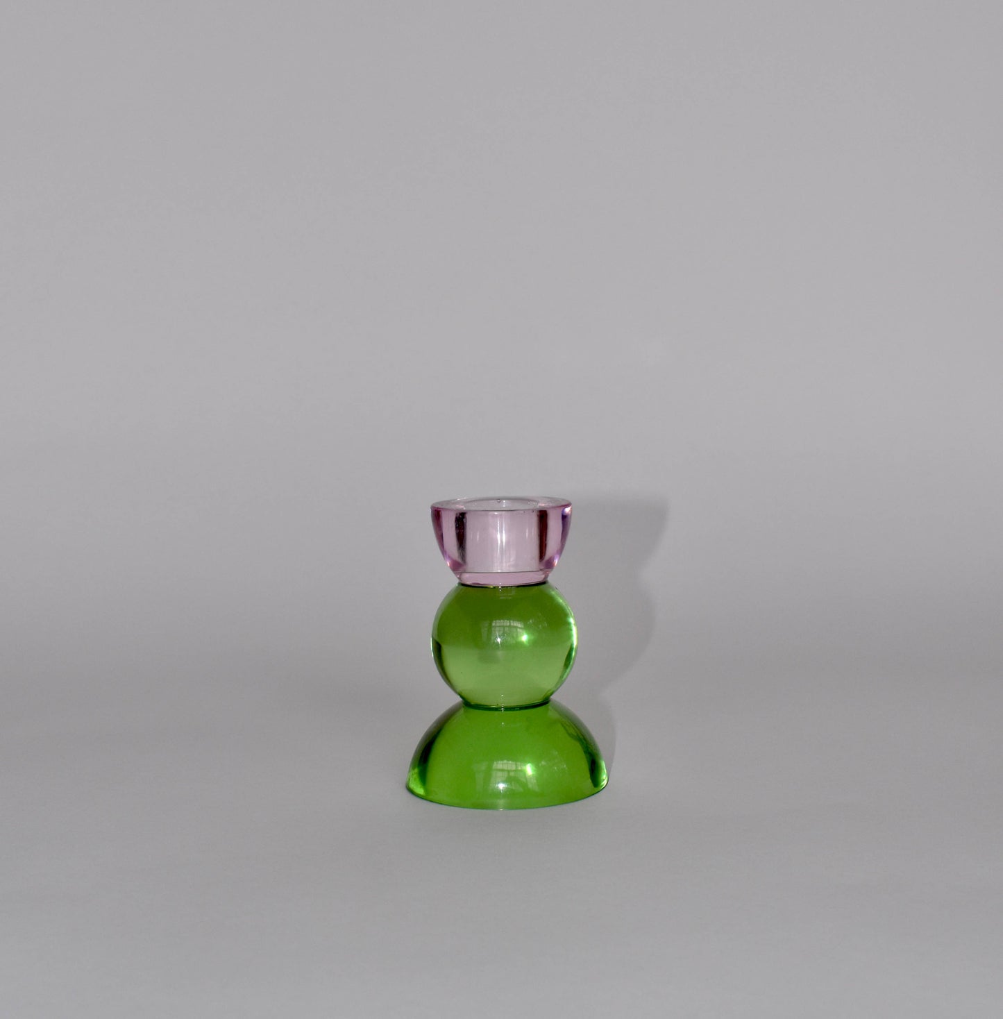 Rose Quartz and Peridot Green Taper Candle Holder