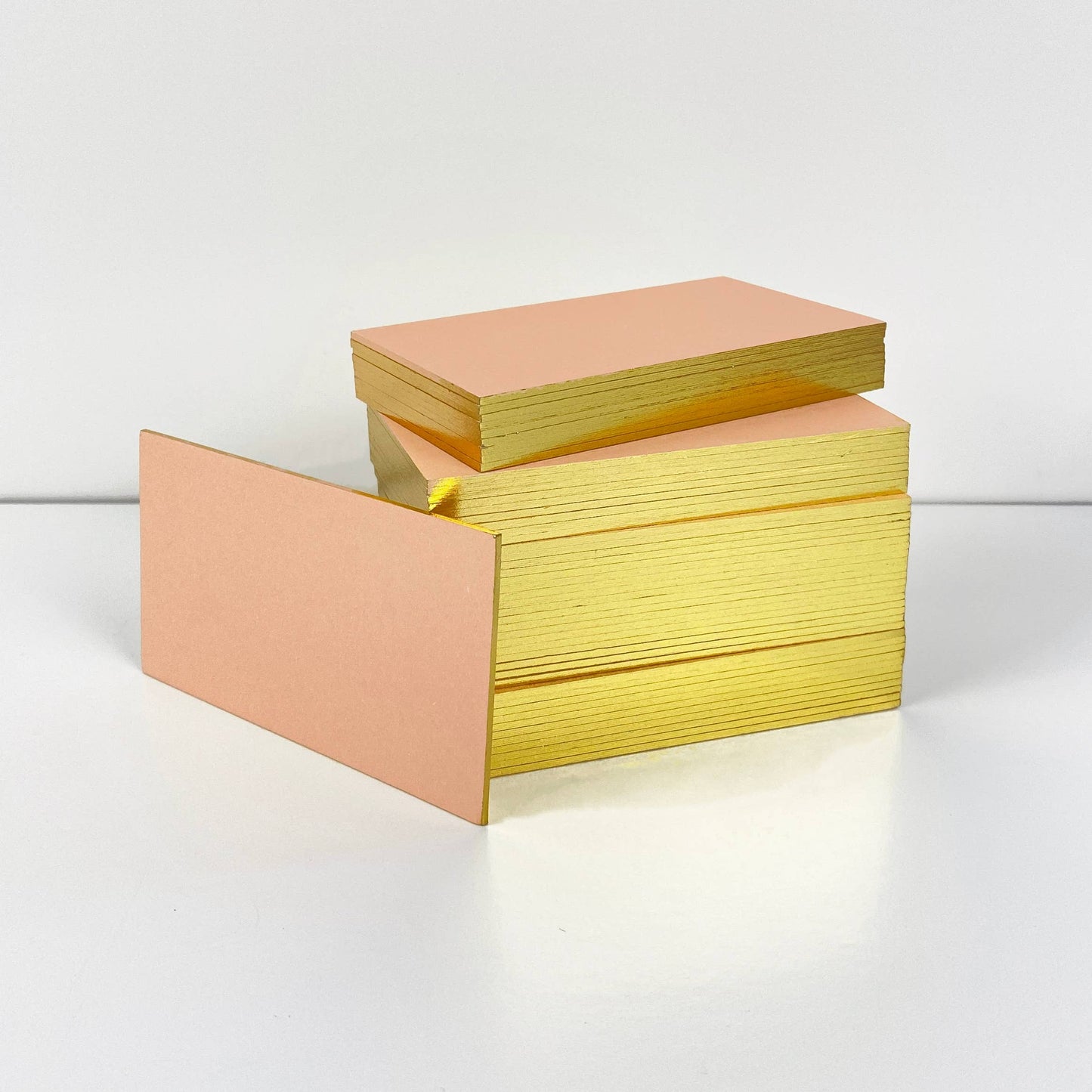 Blush Business/Place Cards with Gold Edging