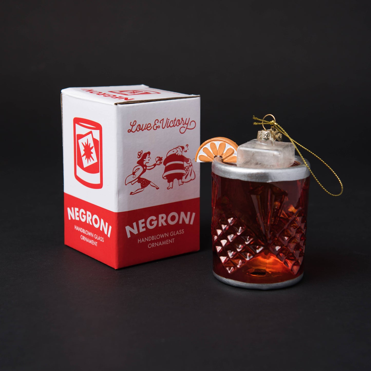 Negroni Cocktail Holiday Ornament Christmas Decor