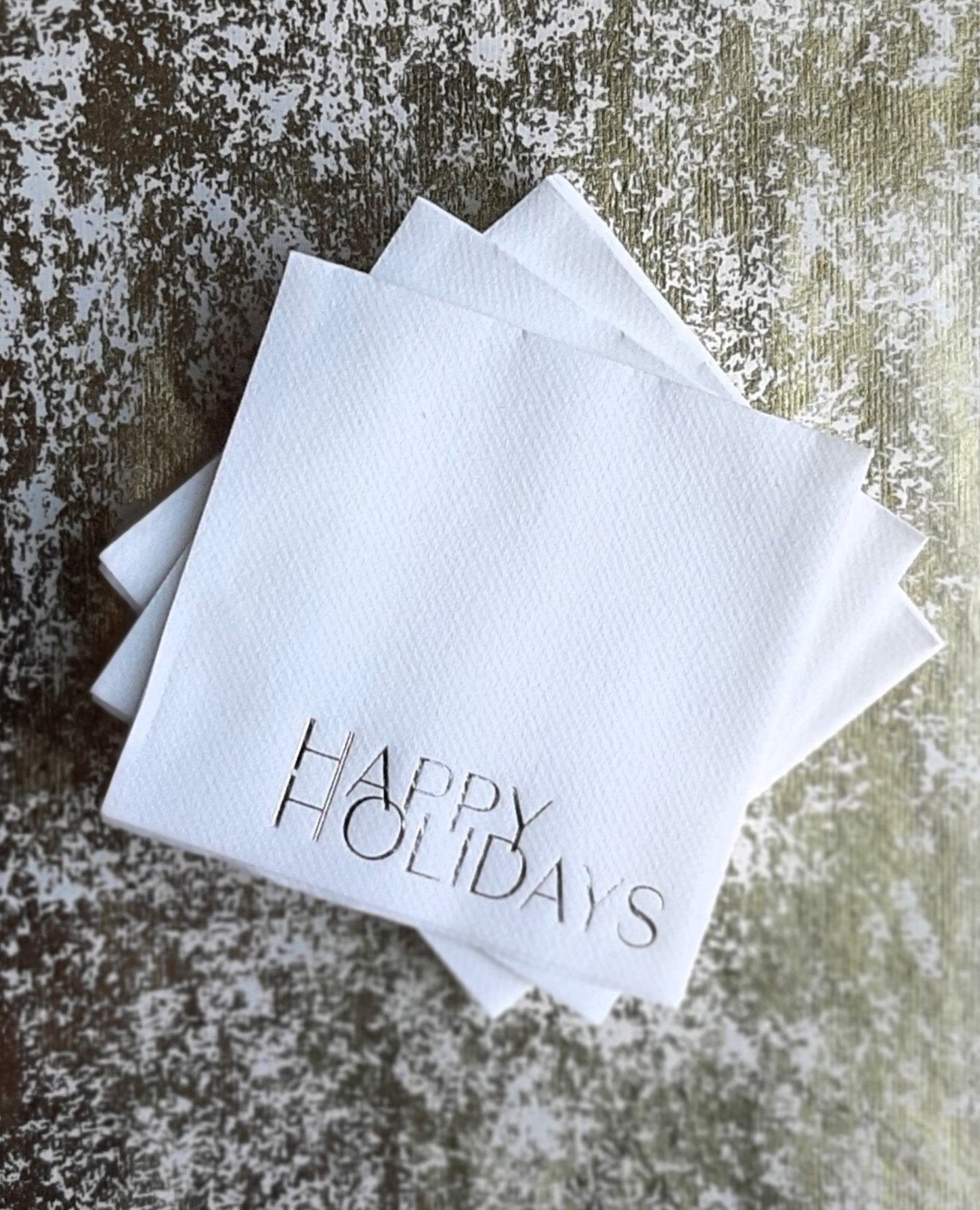 Ghost Host Happy Holidays Cocktail Napkins | Set of 50 (gold)