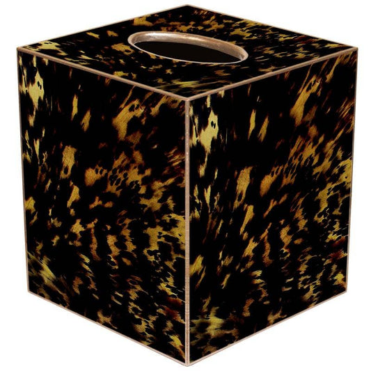 Tortoise Shell Tissue Box Cover: Paper Mache