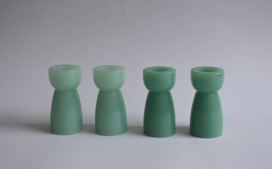 Jadeite Taper Candle Holder : Light Jade