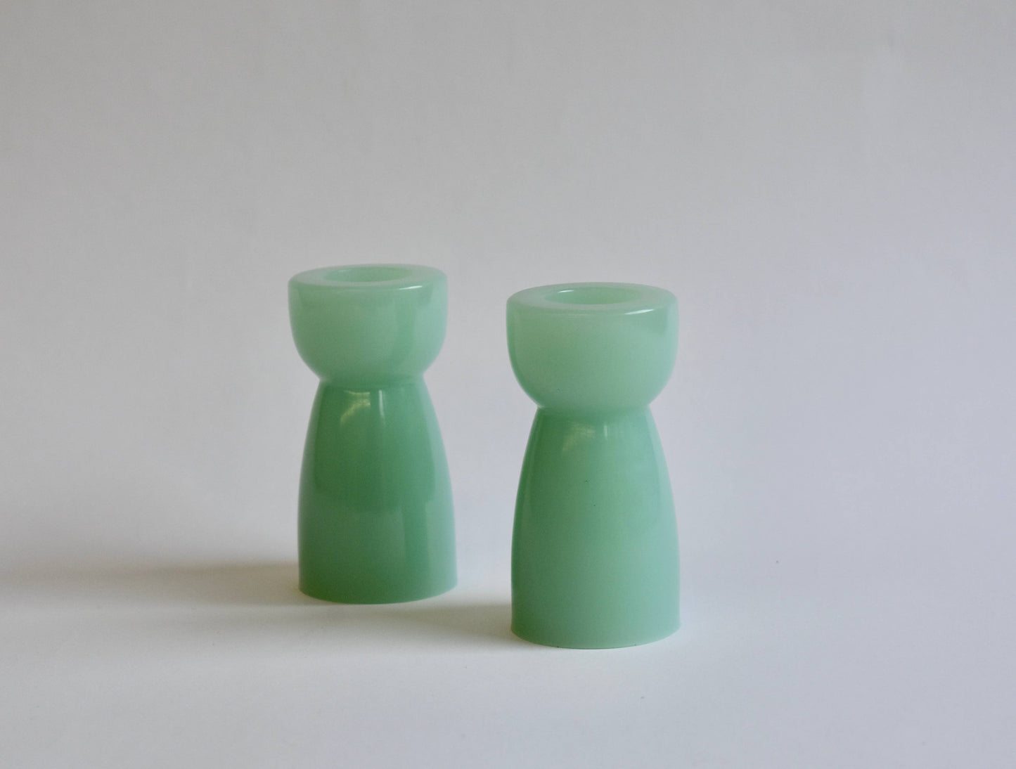 Jadeite Taper Candle Holder : Dark Jade