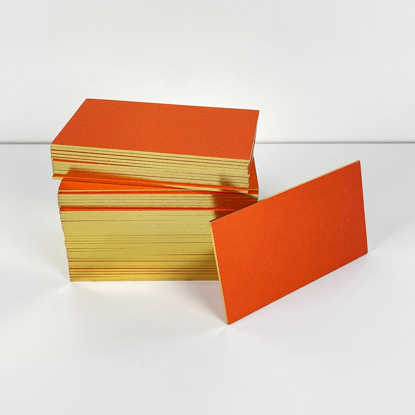 Red Business/Place Cards with Gold Edging