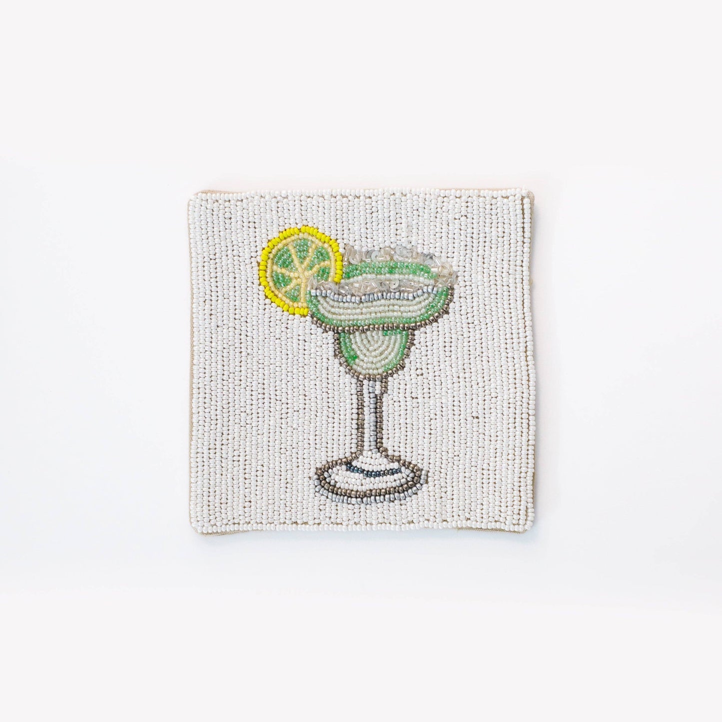 Beaded Drink Coaster, Set of 5 Coasters: One of each design