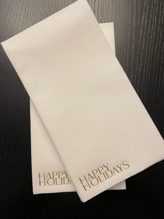 Ghost Host Happy Holidays Hand Towels | Set of 25 (gold)