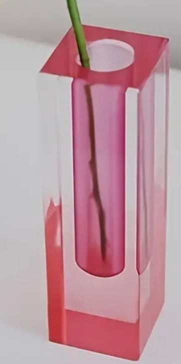 Neon Pink Acrylic Bud Vase