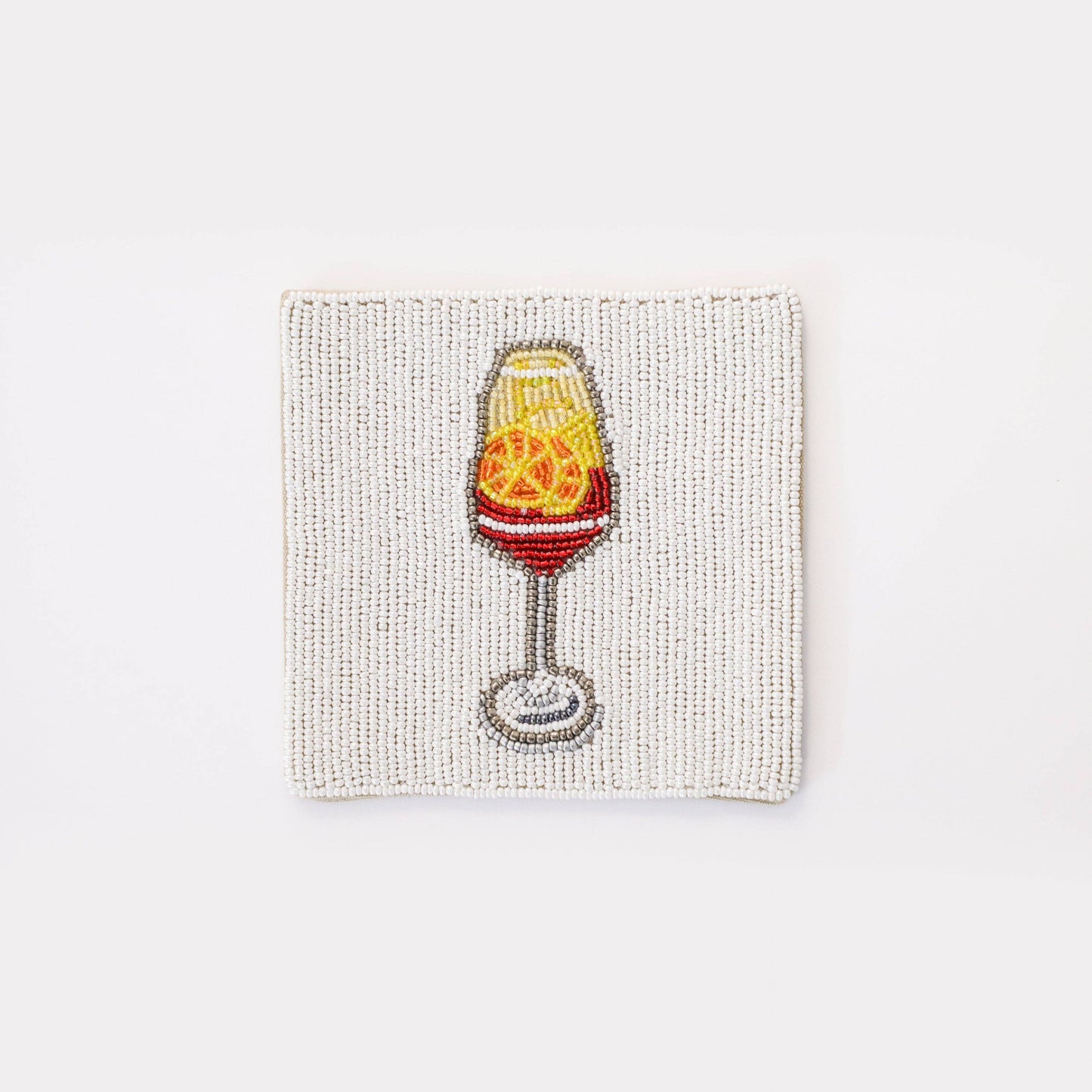 Beaded Drink Coaster, Set of 5 Coasters: One of each design