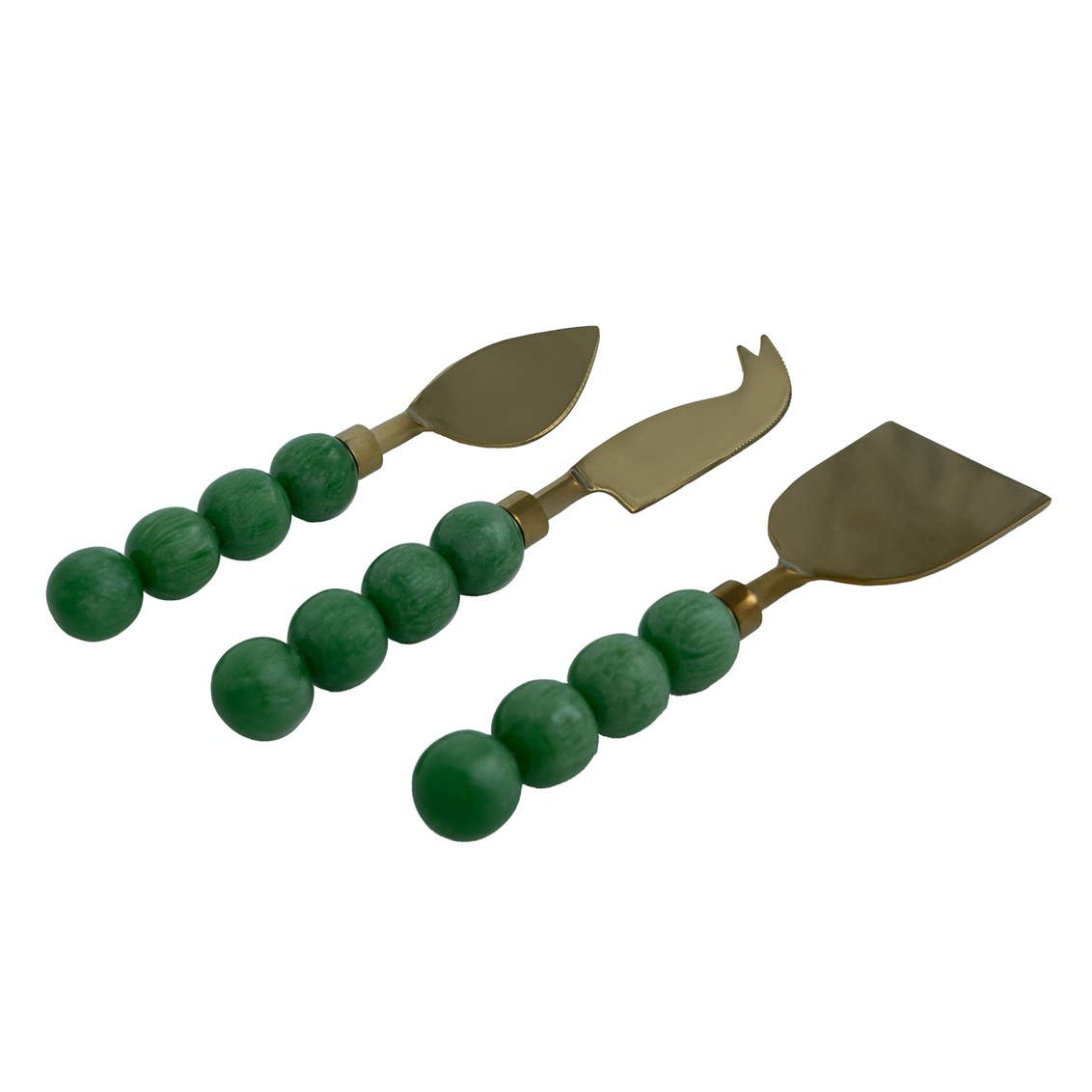 Bubble Cheese Knives Set of Three - Green