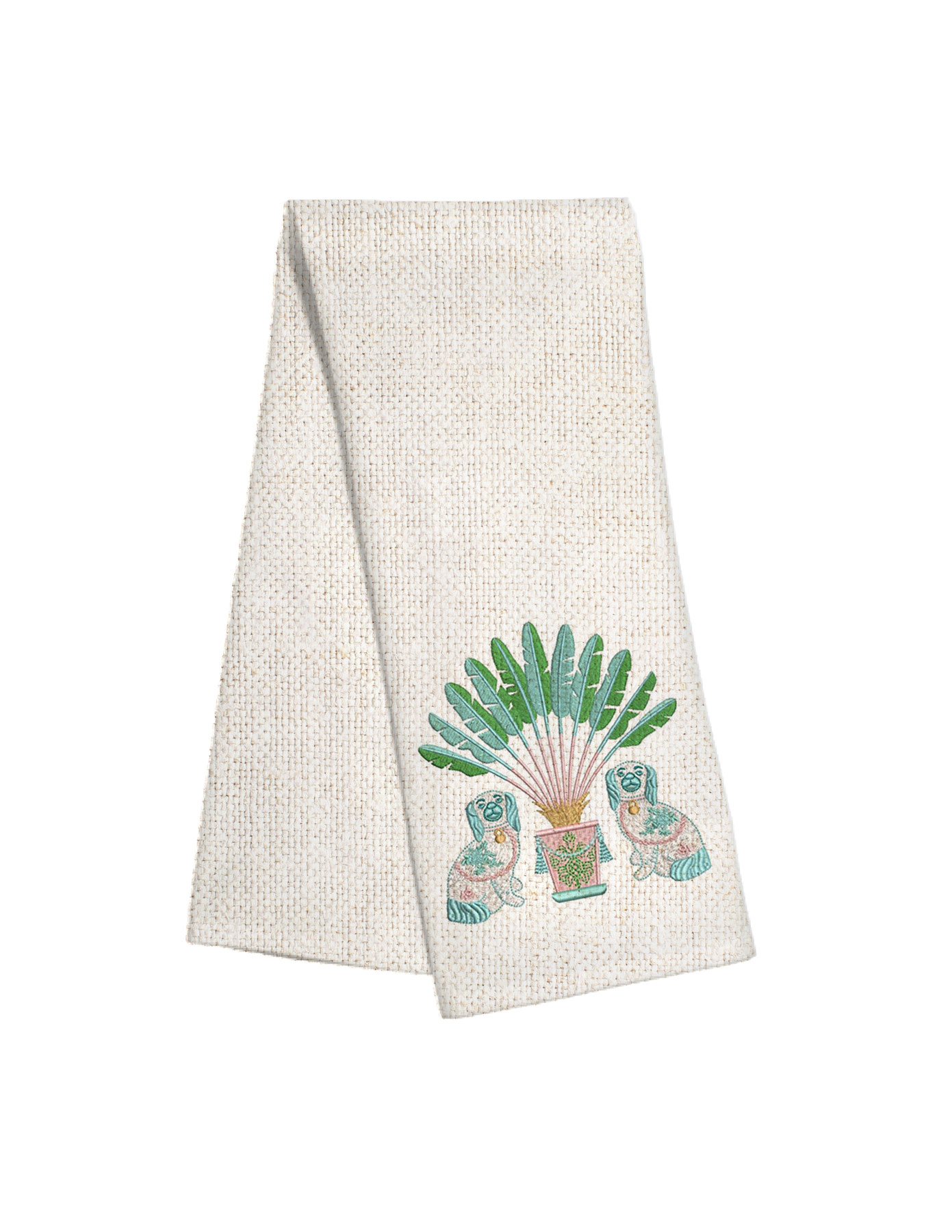 Linen Kitchen Towel - Palm Dogs