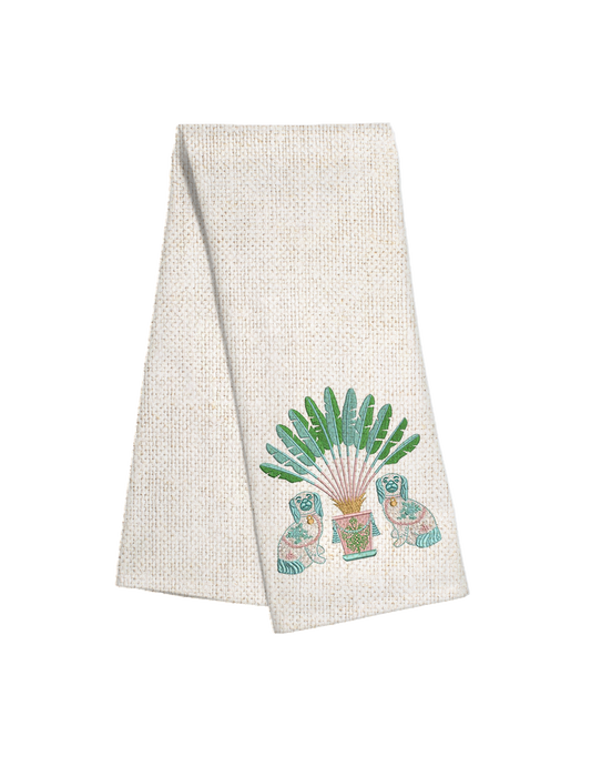 Linen Kitchen Towel - Palm Dogs