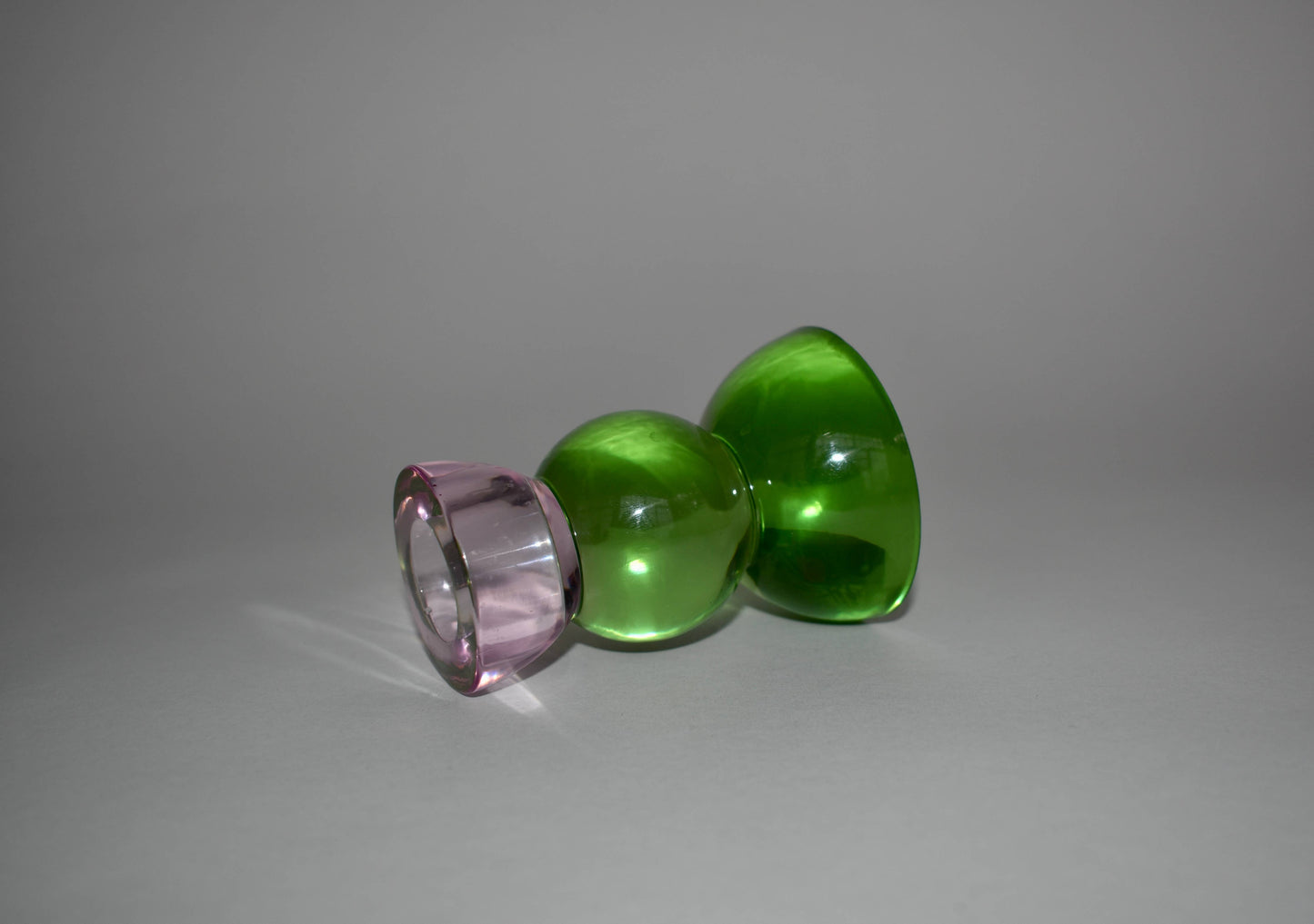 Rose Quartz and Peridot Green Taper Candle Holder