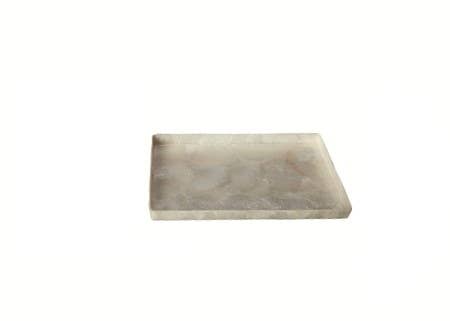 Capiz Small Rectangular Tray w/Straight Edge: Natural White